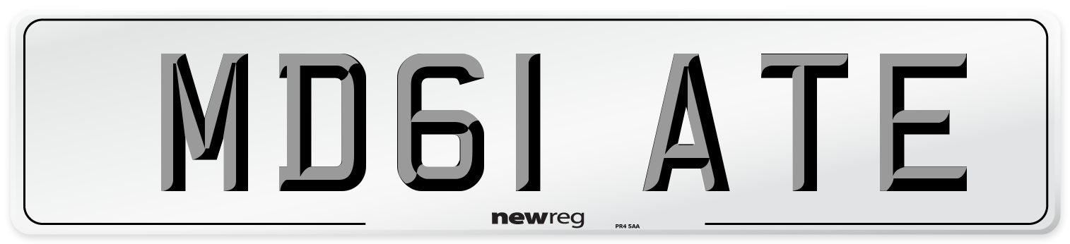 MD61 ATE Number Plate from New Reg